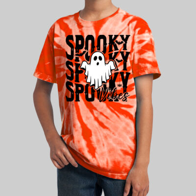 Youth Tie-Dye T-Shirt - Fall - Spooky Vibes  Thumbnail