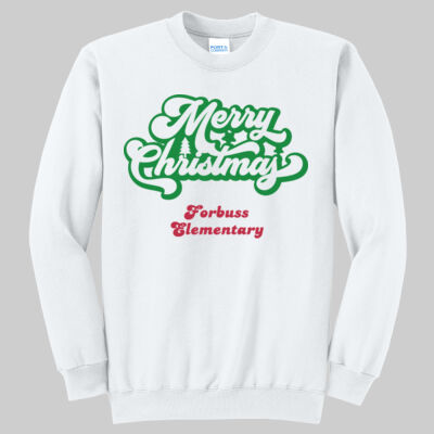 Adult Crewneck - Winter Holidays - Merry Christmas - Green & Red Thumbnail