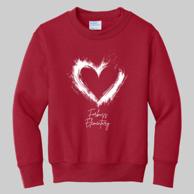 Youth Crewneck - Spring - Valentine's Heart Thumbnail