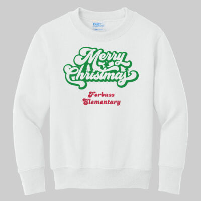 Youth Crewneck - Winter Holidays - Merry Christmas - Green & Red Thumbnail