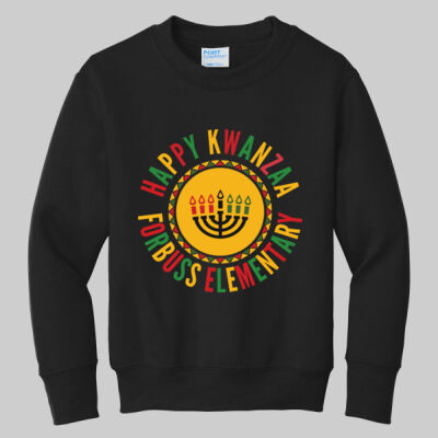Youth Crewneck - Winter Holidays - Happy Kwanzaa Thumbnail